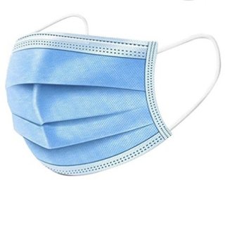 Mund-und-Nasen-Maske / Hygienemaske 3-lagig blau (TÜV Rheinland)