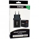 Schnell-Ladeadapter 230V Netzteil mit 1 USB + 1 USB-C...