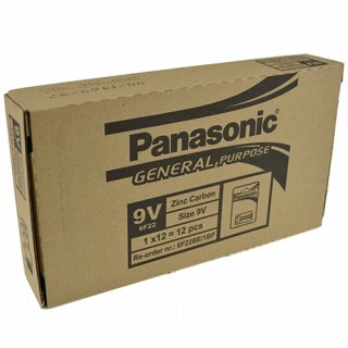 Batterie Panasonic - 9V 6F22 - 1 St.
