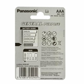 Batterie Panasonic Plus (4) R3 AAA Blister