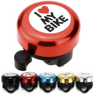 Fahrradklingel "I LOVE MY BIKE" - Farben Mix